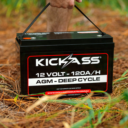 KickAss 12V 120Ah Deep Cycle AGM Battery